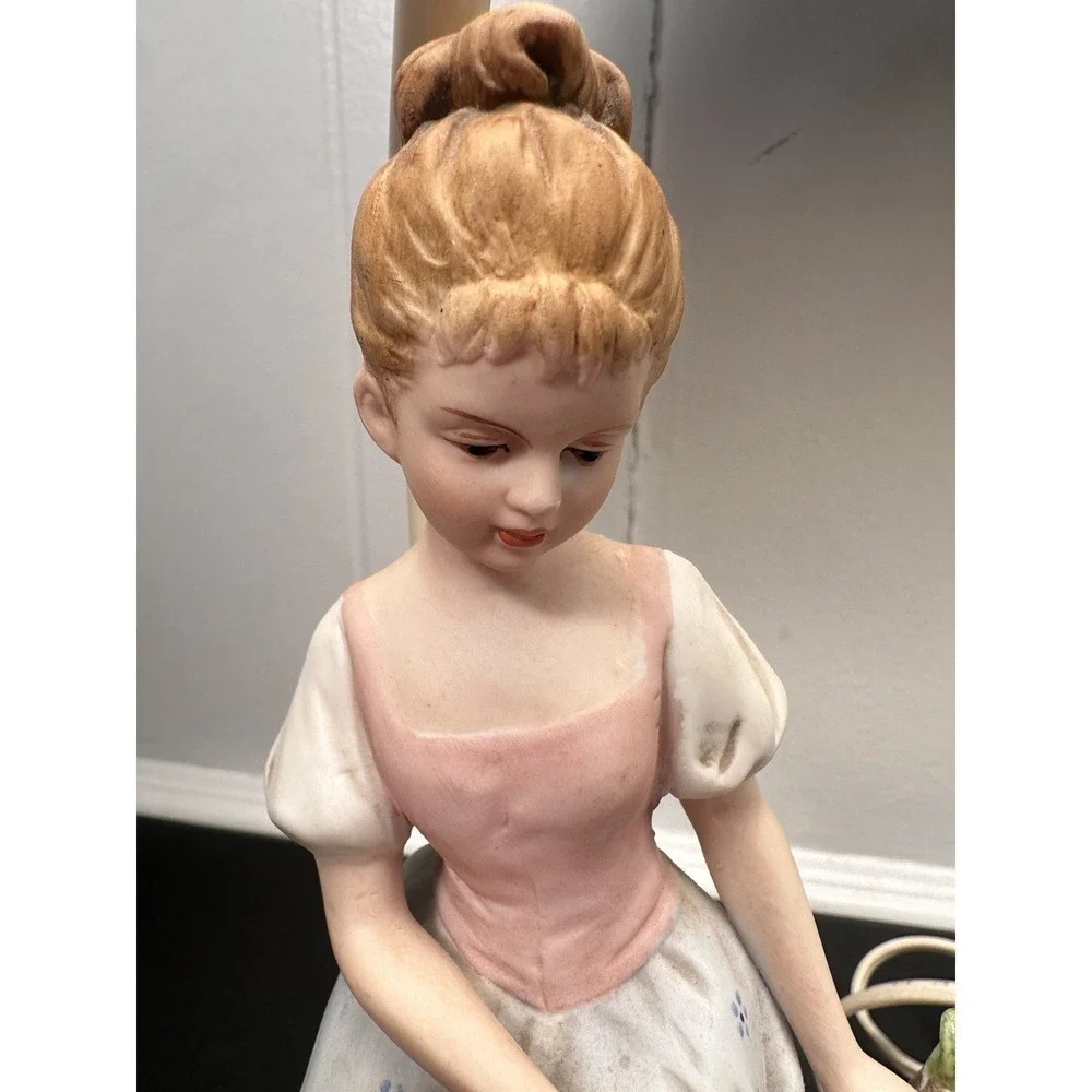 Lennile Ardelt Boy and Girl Porcelain Lamps‎ Pair